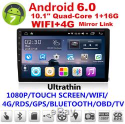 Hd 10.1 Double Din Android 6.0 Unité De Voiture Stéréo Gps 4g Wifi DVD Mirror Link