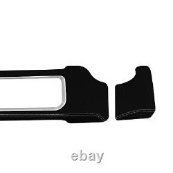 Housses de garniture de tableau de bord avant en daim gris couture pour Range Rover Sport L494 13-21