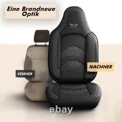 Housses de siège (Pilote) adaptées pour Land Rover Range Rover Evoque (Noir-Gris) 3.1