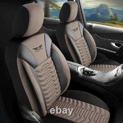 Housses de siège de voiture compatibles avec Land Rover Range Rover en noir et beige 768N043