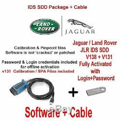 Kit De Diagnostic Jaguar Land Rover Range Rover Ids Sdd Jlr 131 +138 + Câble