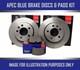 Kit De Disques Et Plaquettes Arri&egrave;re Apec Blue Pour Land Rover Range Rover Sport 3 L 2014-2022