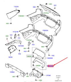 LR Range Rover Sport II L494 Cache d’ouverture du crochet de remorquage arrière LR072303 neuf d’origine