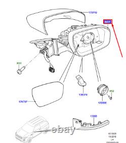 Miroir de Portière Gauche LR RANGE ROVER EVOQUE L538 RHD LR025559 NEUF D'ORIGINE