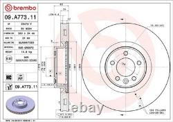 Paire de disques de frein ventilés 2x compatibles avec RANGE ROVER Mk4 L405 5.0 Avant 2012 sur 380mm Set