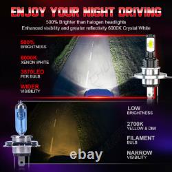 Phare LED 7 pouces à faisceau haut/bas avec ampoules H4 T10 pour Wrangler JK LJ CJ TJ