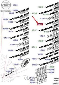 Plaque de hayon Land Rover Range Rover IV L405 Lr134487 Neuf Authentique