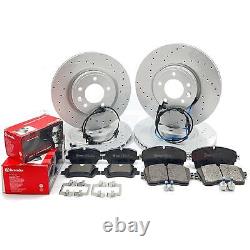 Pour Land Rover Discovery 2.0 Td4 Disques de frein avant et arrière percés avec plaquettes Brembo