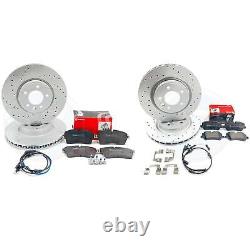 Pour Land Rover Discovery 2.0 Td4 Disques de frein avant et arrière percés avec plaquettes Brembo