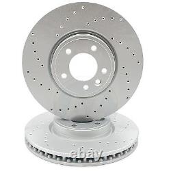 Pour Land Rover Discovery 2.0 Td4 Disques de frein avant et arrière percés avec plaquettes Brembo