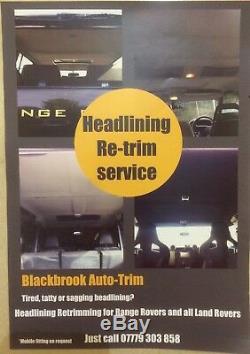 Range Rover P38, Toit Re-tête D'affiche Trimming Service Taunton Blackbrook Autotrim