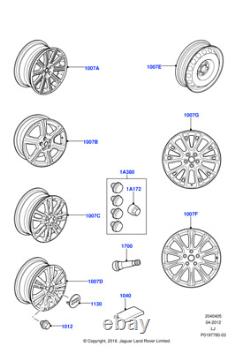 Remplacement de roue Land Rover authentique LR028988 adapté au Range Rover 2010-2012