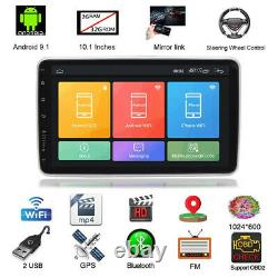 Rotatable 10.1in 1din Android 9.1 2+32g Voiture Gps Fm Stereo Radio Wifi Mp5 Player