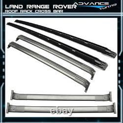 S’adapte 02-12 Land Range Rover Hse Oe Factory Style Black Roof Rail & Cross Bar Set