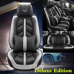 Siège Complet En Cuir Pu Siège D'auto Housse De Coussin Pad Avec Appuie-tête Et La Taille Oreillers
