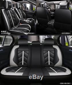 Siège Complet En Cuir Pu Siège D'auto Housse De Coussin Pad Avec Appuie-tête Et La Taille Oreillers