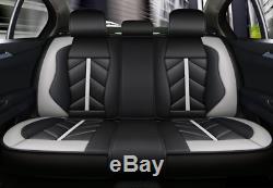Siège Complet En Cuir Pu Siège D'auto Housse De Coussin Pad Avec Appuie-tête Et La Taille Oreillers