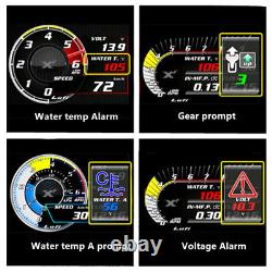 Système d'alarme de vitesse, jauge numérique de turbo, pression d'huile et température OBD2 pour voiture
