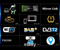 Universal 1 Din 7 1080p Car Stereo Radio Gps Wifi 3g 4g Bt Dab Mirror Lien Obd