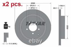 X2 Pcs Disques de Frein Arrière Rotos X2 Pcs Ensemble 92147703 Textar I